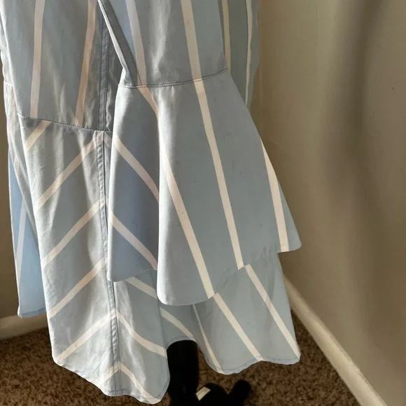 NWT Equipment Striped blue and white drop waist shirt dress size S - Picture 5 of 16